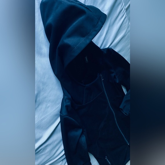 Mondetta Jackets & Blazers - Vintage Mondetta Black Hooded Nomad Long Jacket | Size XS